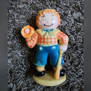 Vintage 1974 Bobbs-Merrill Baseball Boy Rattle Toy